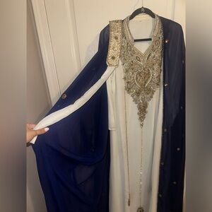 Stunning and elegant royal blue abaya/kaftan from Dubai